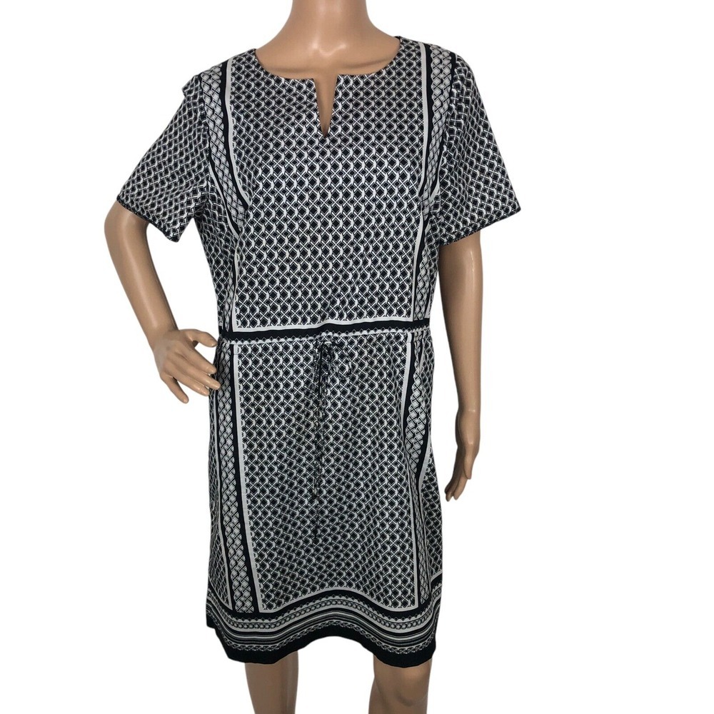 The Limited‎ Geometric Print Drawstring Shift Dress Size L Bikini Beach Coverup